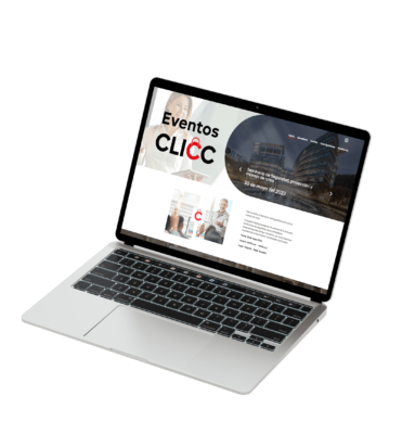 Mockup Clicc sitio web