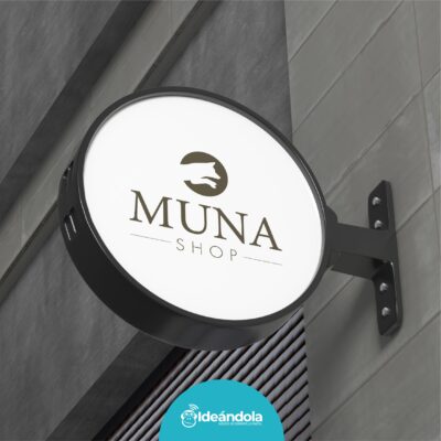 Mockups muna shop logo