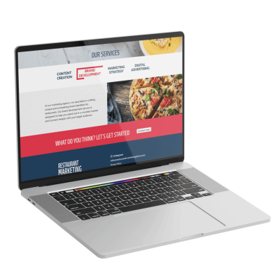 Diseño moderno de la página web de Restaurant Marketing DMV